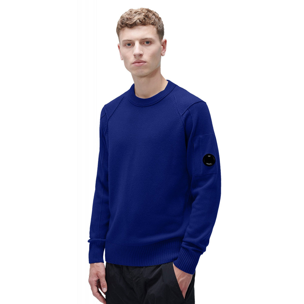 C.P. Company | 11CMKN087A 005504A Lambswool Lens Arm Crew Knit Jumper