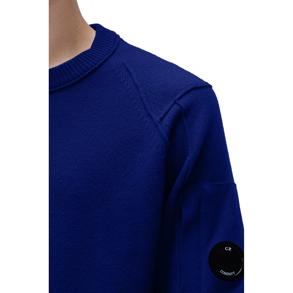 C.P. Company | 11CMKN087A 005504A Lambswool Lens Arm Crew Knit Jumper