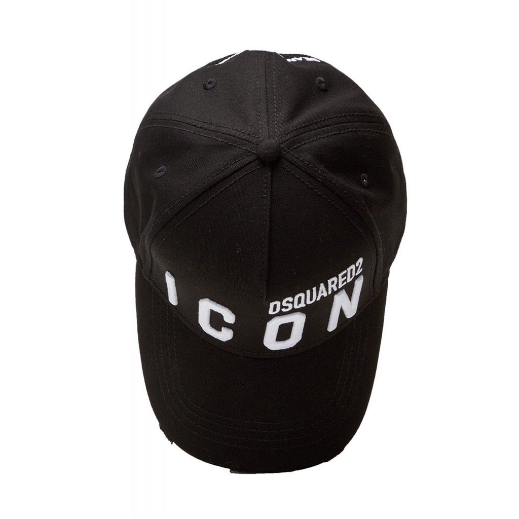 DSQUARED2 | Icon BCM0412 M063 Distressed Logo Cotton Baseball Cap