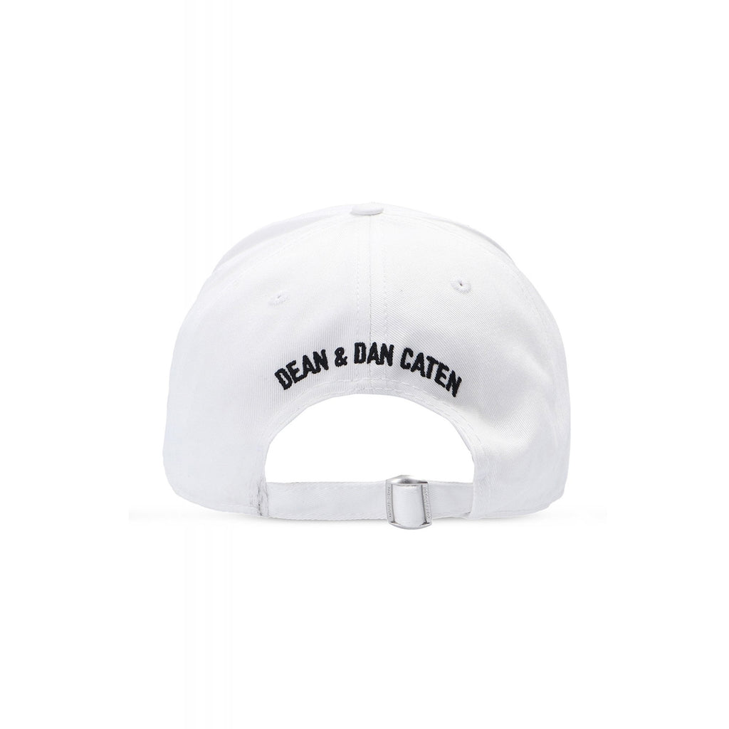 DSQUARED2 | Icon BCM0413 M072 Logo Print Cotton Baseball Cap - White