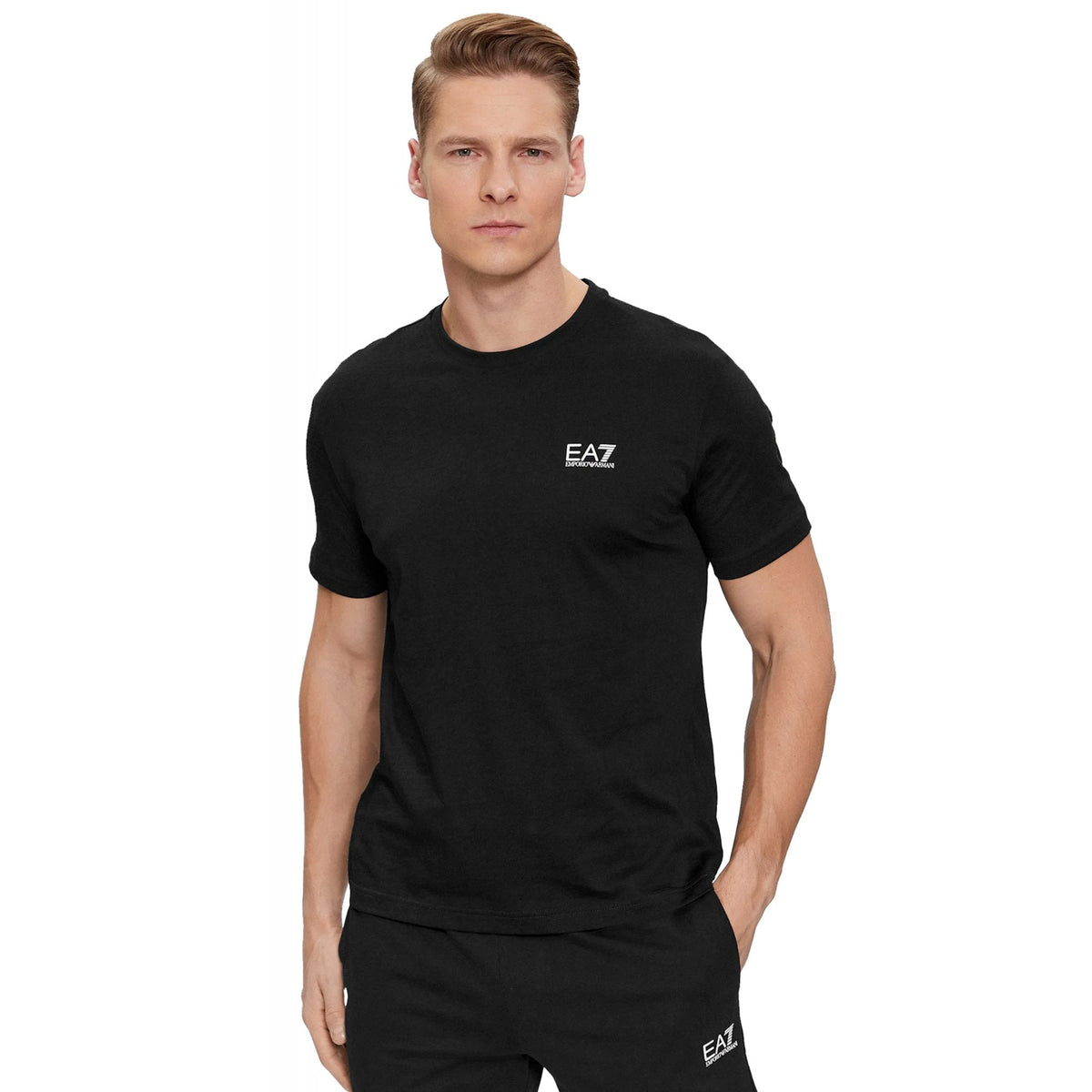 EA7 | Emporio Armani 8NPT18 PJ02Z Back Vertical Large Logo Half Sleeve T-Shirt
