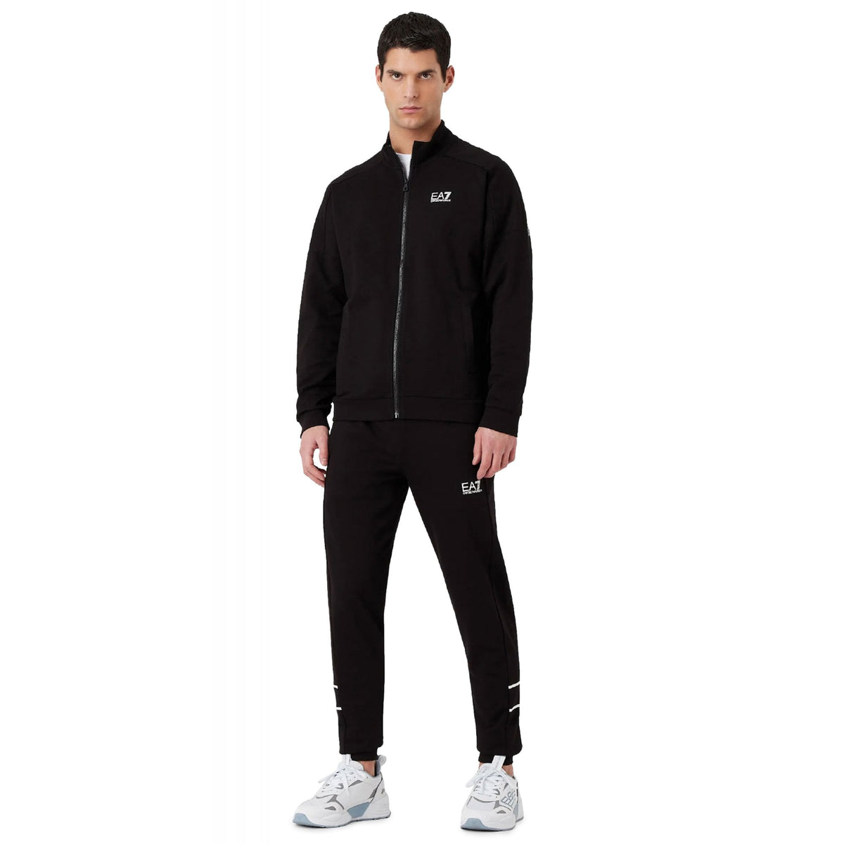 EA7 | Emporio Armani 3RPV66 PJ05Z Contrast Back Logo Tracksuit Set - Black