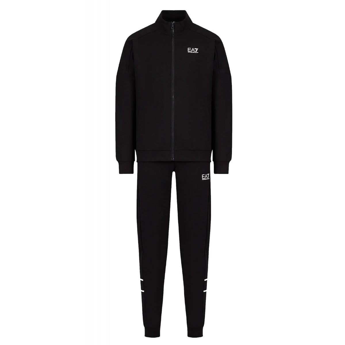 EA7 | Emporio Armani 3RPV66 PJ05Z Contrast Back Logo Tracksuit Set - Black