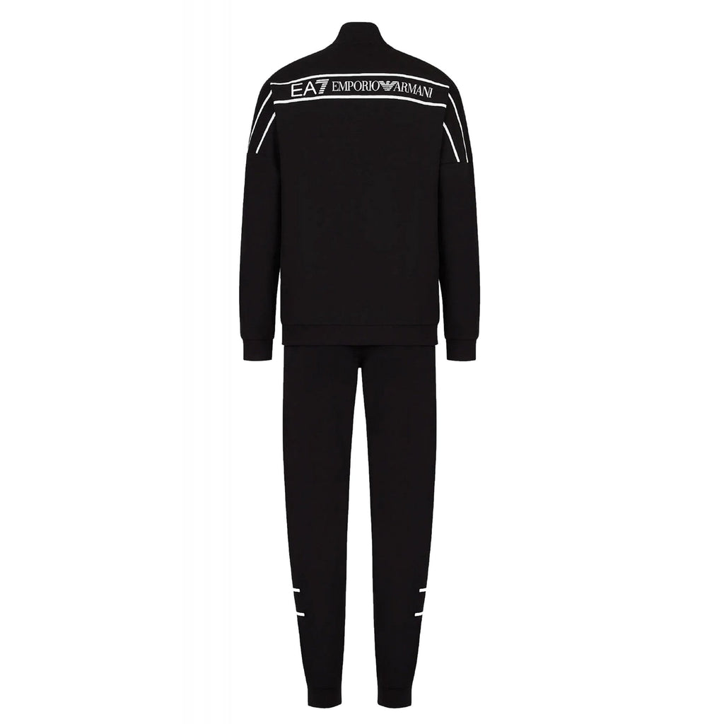EA7 | Emporio Armani 3RPV66 PJ05Z Contrast Back Logo Tracksuit Set - Black