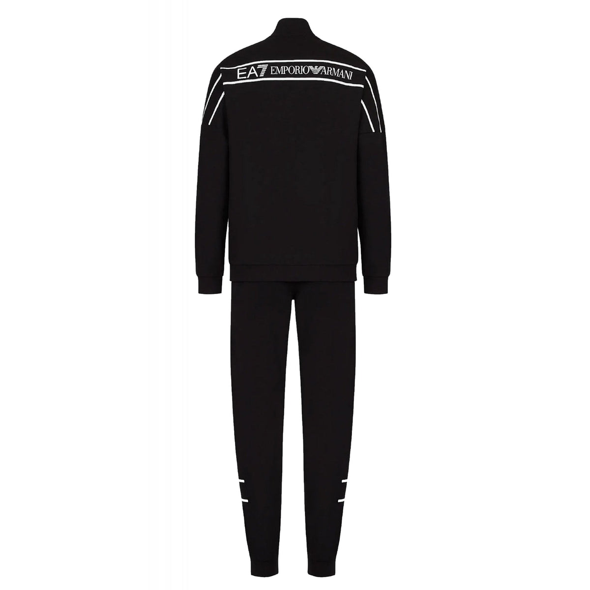 EA7 | Emporio Armani 3RPV66 PJ05Z Contrast Back Logo Tracksuit Set - Black
