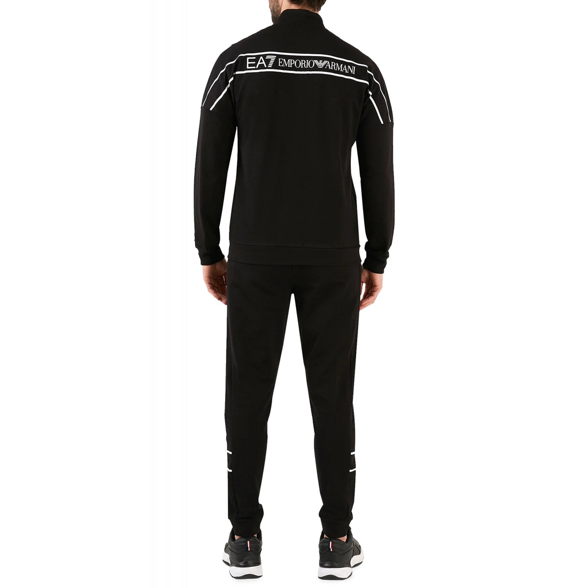 EA7 | Emporio Armani 3RPV66 PJ05Z Contrast Back Logo Tracksuit Set - Black