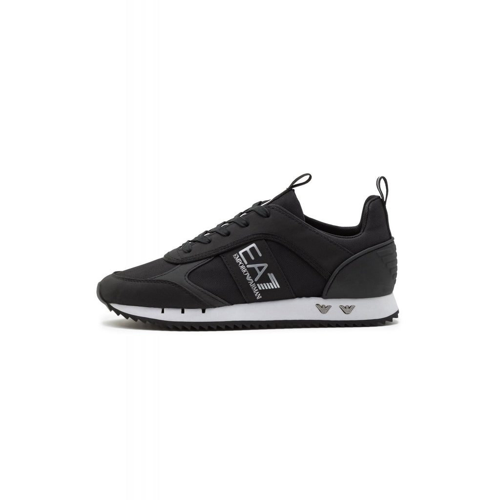 EA7 | Emporio Armani X8X027 XK219 Woven Fabirc Running Style Trainer - Black/White