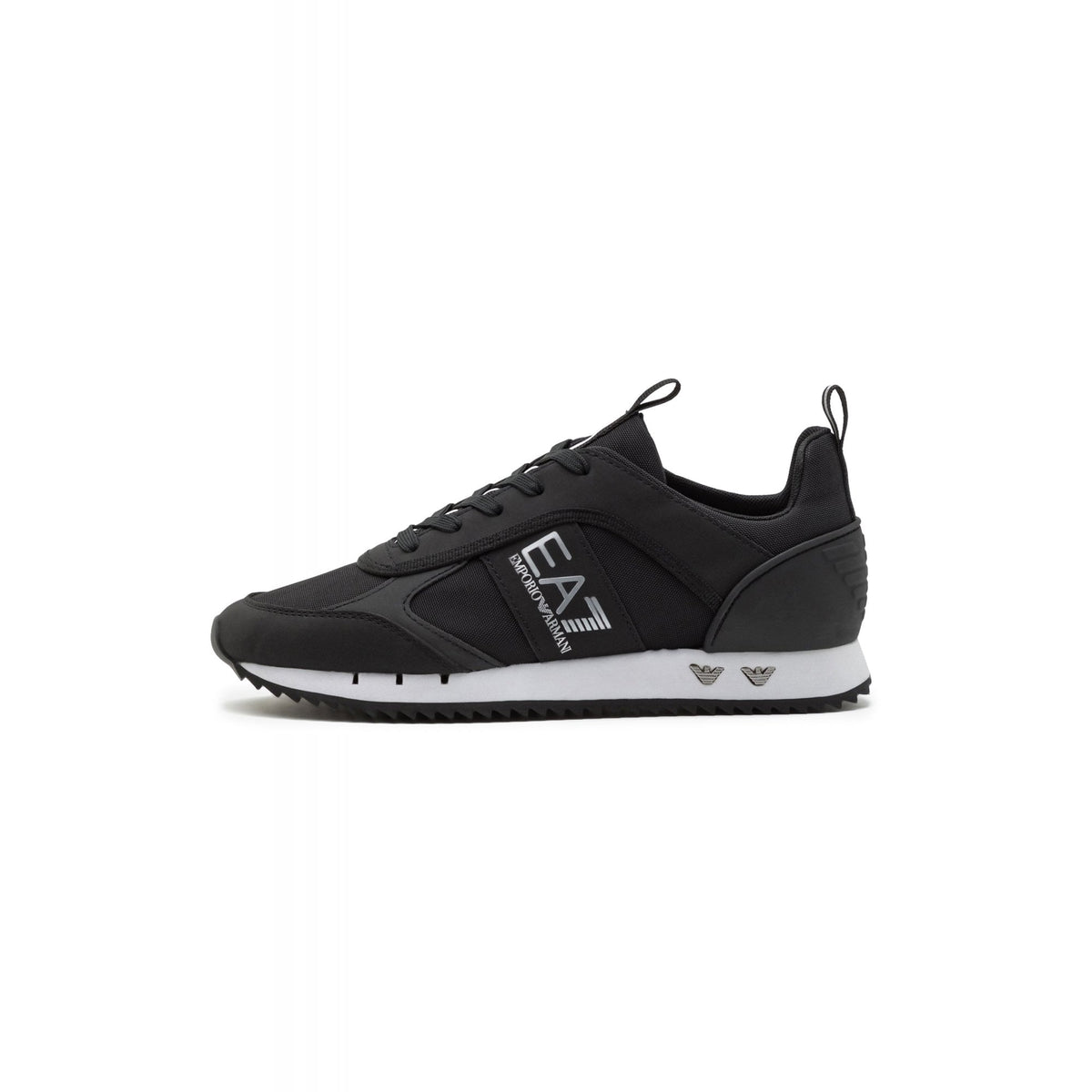 EA7 | Emporio Armani X8X027 XK219 Woven Fabirc Running Style Trainer - Black/White