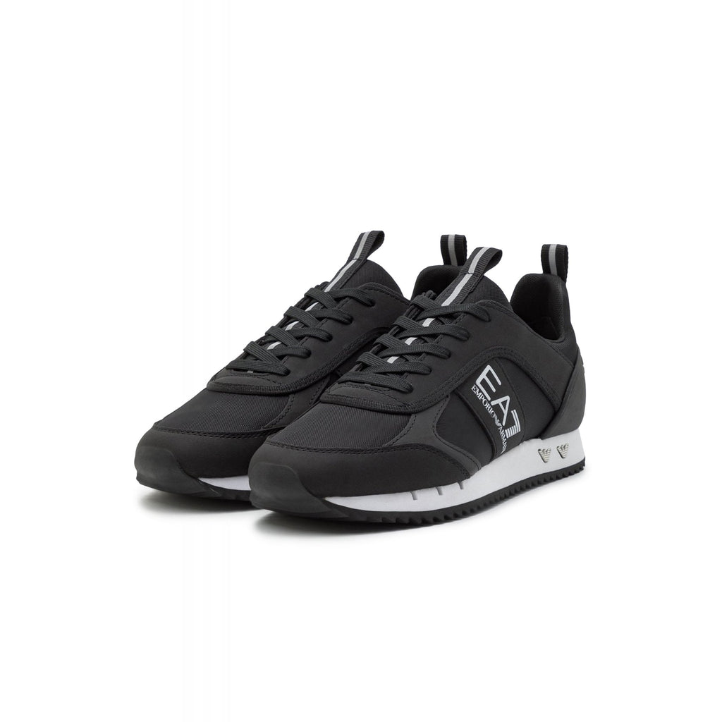 EA7 | Emporio Armani X8X027 XK219 Woven Fabirc Running Style Trainer - Black/White