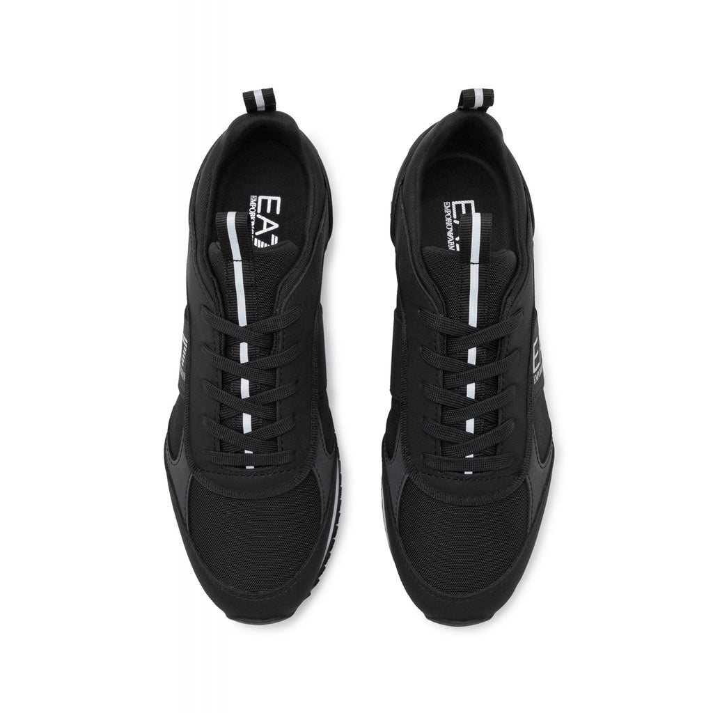 EA7 | Emporio Armani X8X027 XK219 Woven Fabirc Running Style Trainer - Black/White