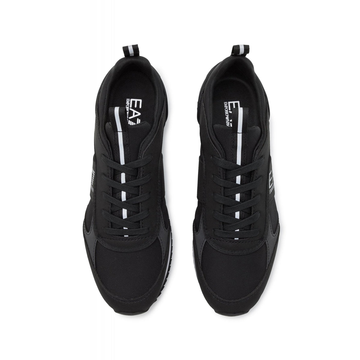 EA7 | Emporio Armani X8X027 XK219 Woven Fabirc Running Style Trainer - Black/White