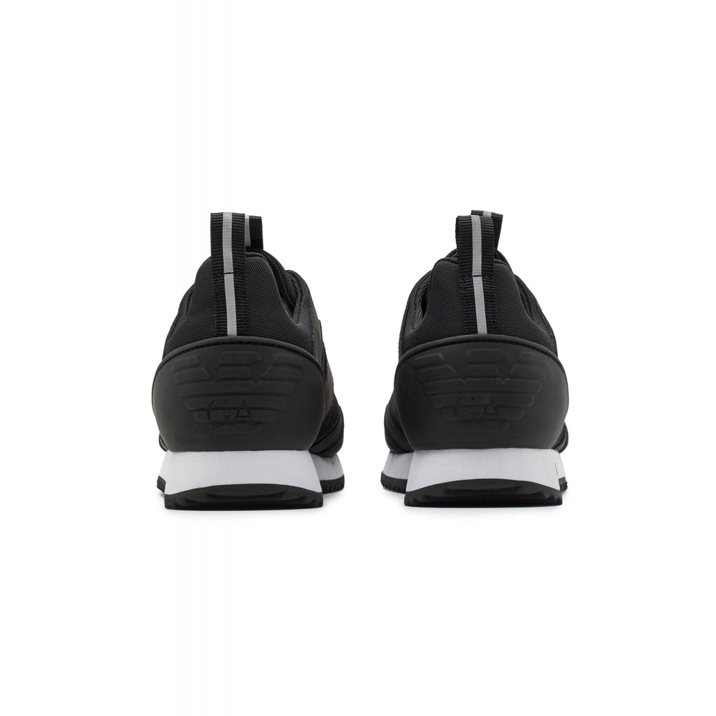 EA7 | Emporio Armani X8X027 XK219 Woven Fabirc Running Style Trainer - Black/White