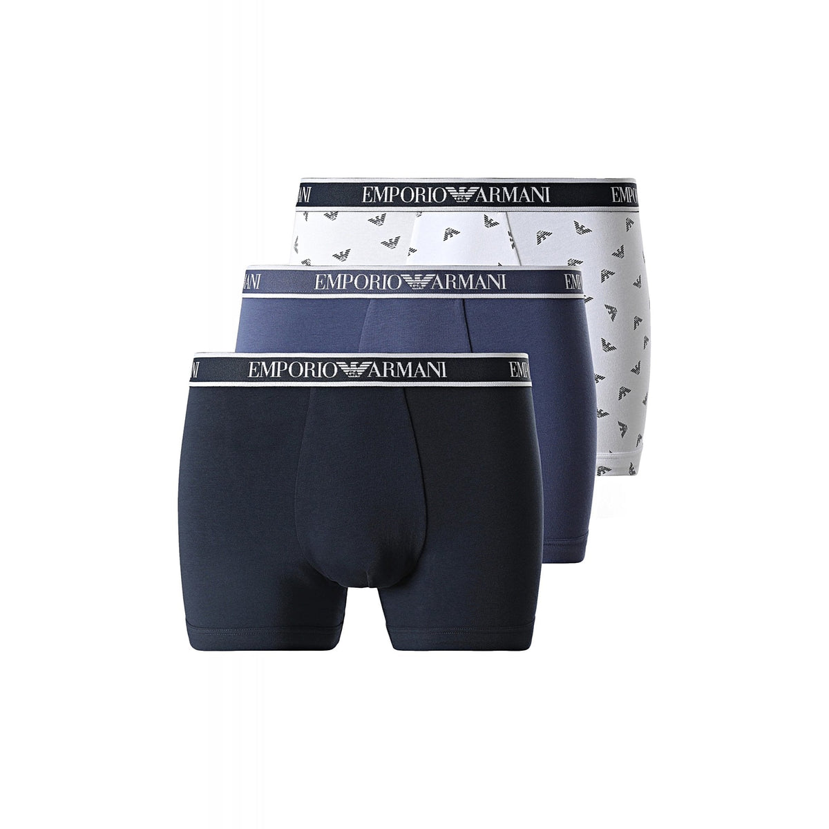 Emporio Armani 111473 3R717 Lounge Wear Three-pack Boxer Brief Underwear Set