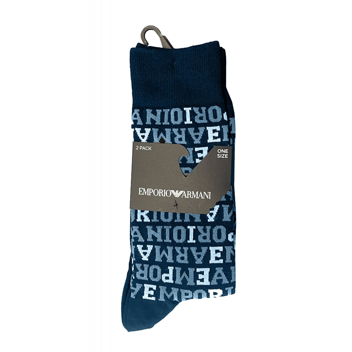 Emporio Armani 302302 2F280 2-Pack Essential Logo Cotton Socks