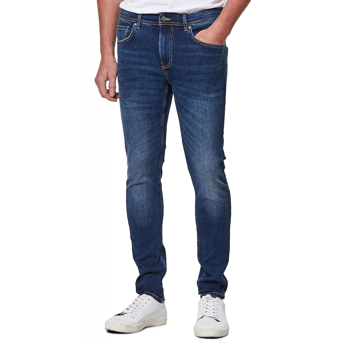Nico Dolce | NC-James Slim Stretch Denim Wash Jean - Navy Blue
