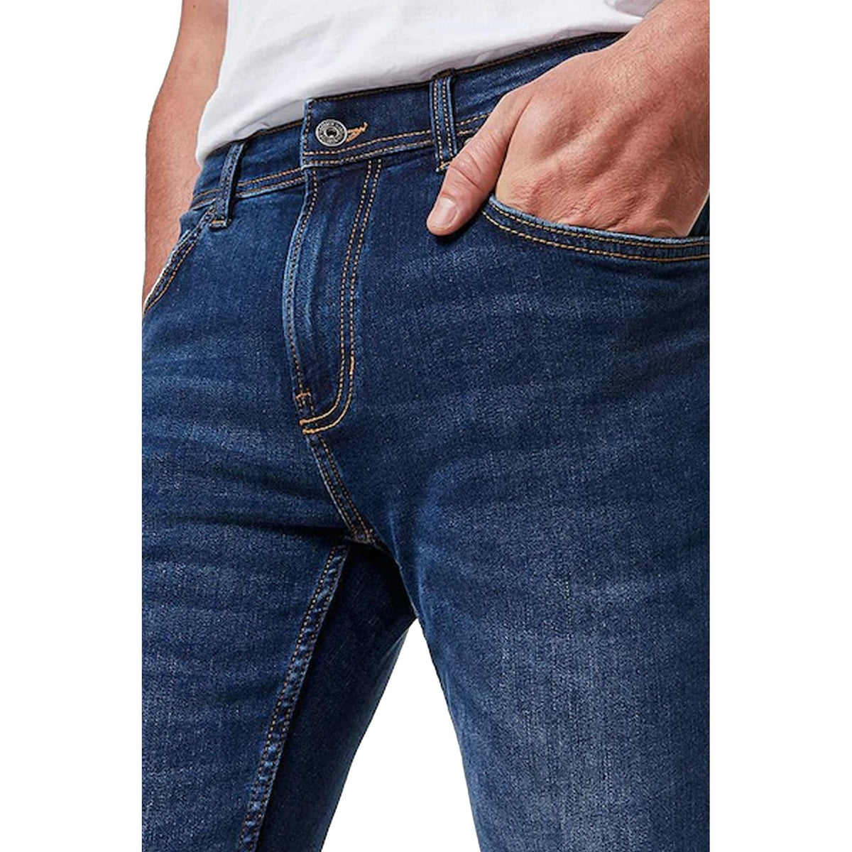 Nico Dolce | NC-James Slim Stretch Denim Wash Jean - Navy Blue