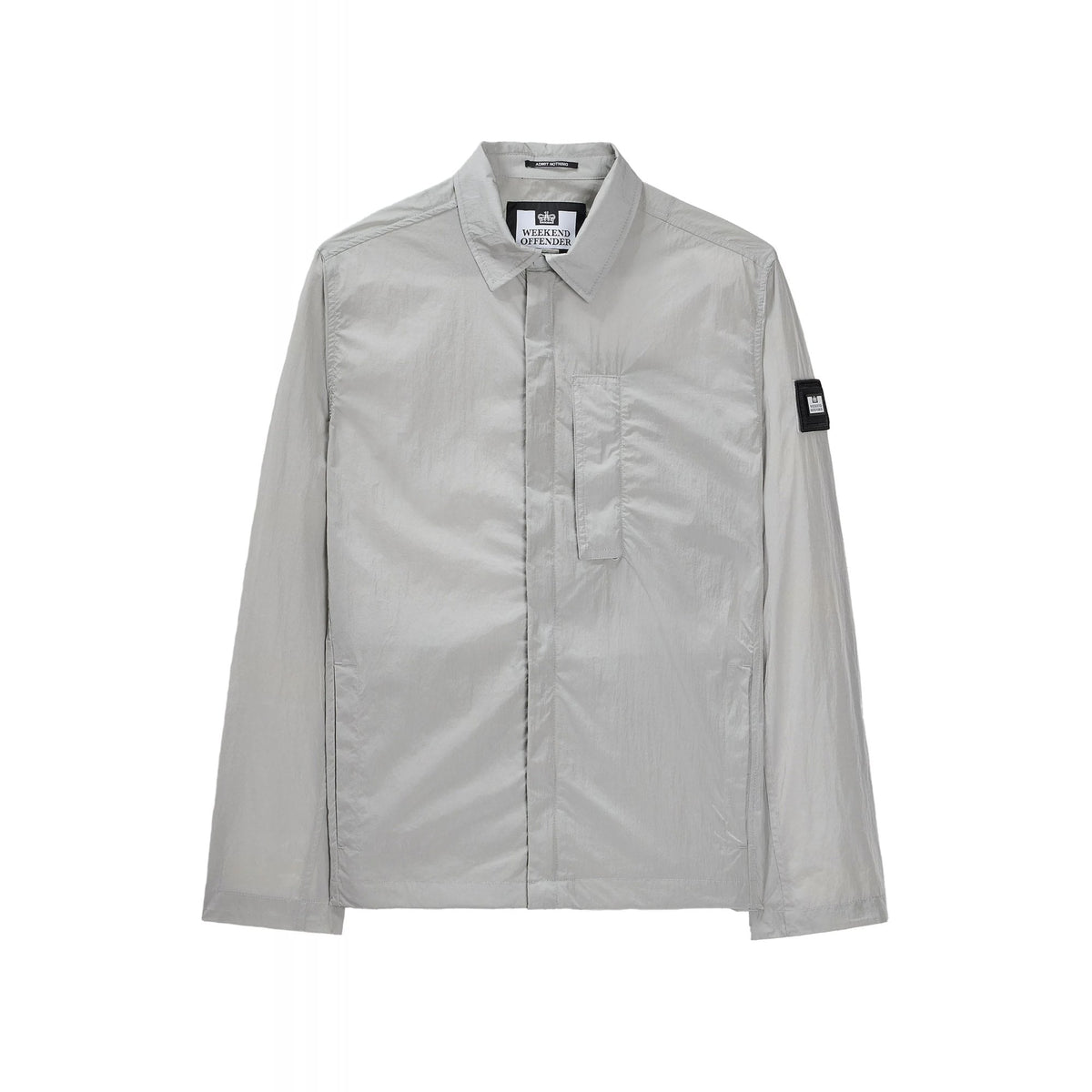 Weekend Offender 2405 Porter Lightweight Collar Overshirt Jacket - Rhino Mid-Grey