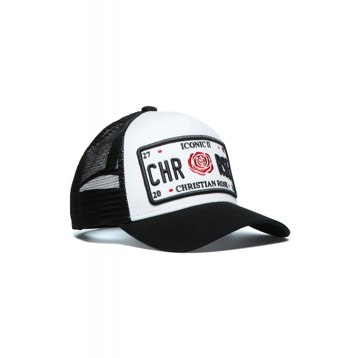 Christian Rose | CR019 Iconic II Red Rose Trucker Mesh Baseball Cap
