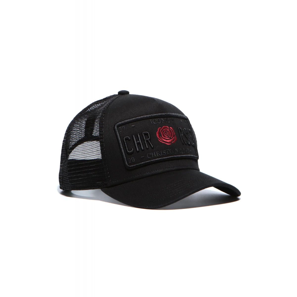 Christian Rose | CR019 Iconic II Red Rose Trucker Mesh Baseball Cap