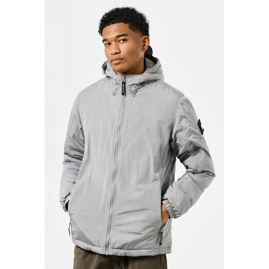 Weekend Offender 2436 Vettel Thermo Lightweight Windbreaker Hood Jacket - Strato Grey