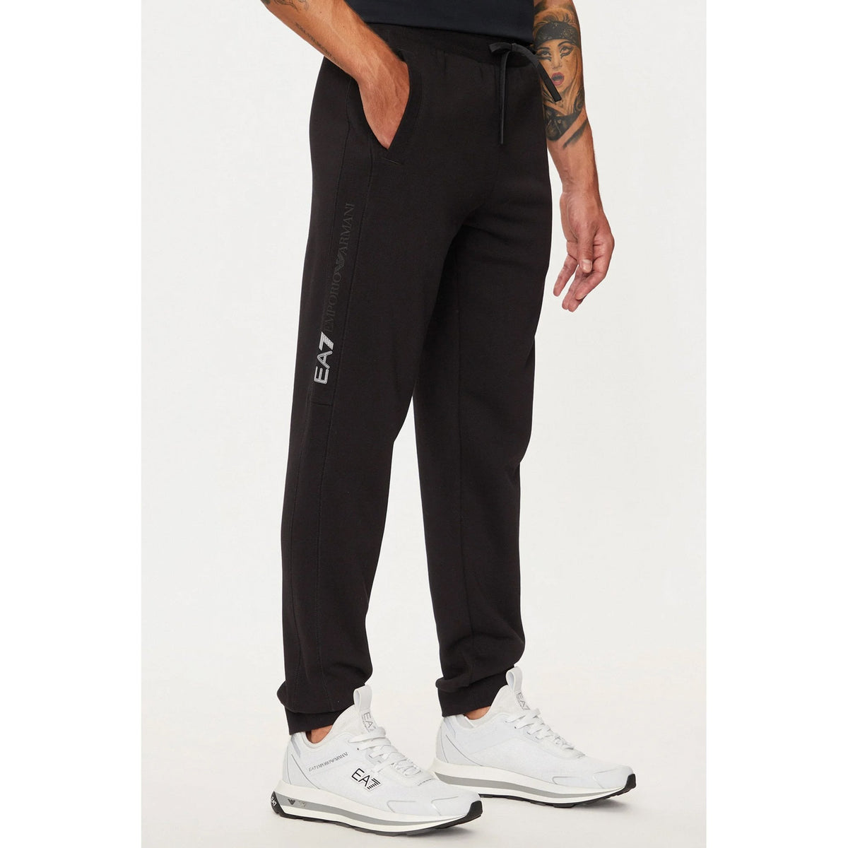 EA7 | Emporio Armani 6DPP58 PJVTZ Tape Logo Sweat Jogger - Black