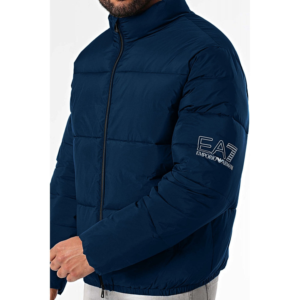 EA7 | Emporio Armani 6DUB02 PNHXZ Quilted Bomber Down Jacket - Navy