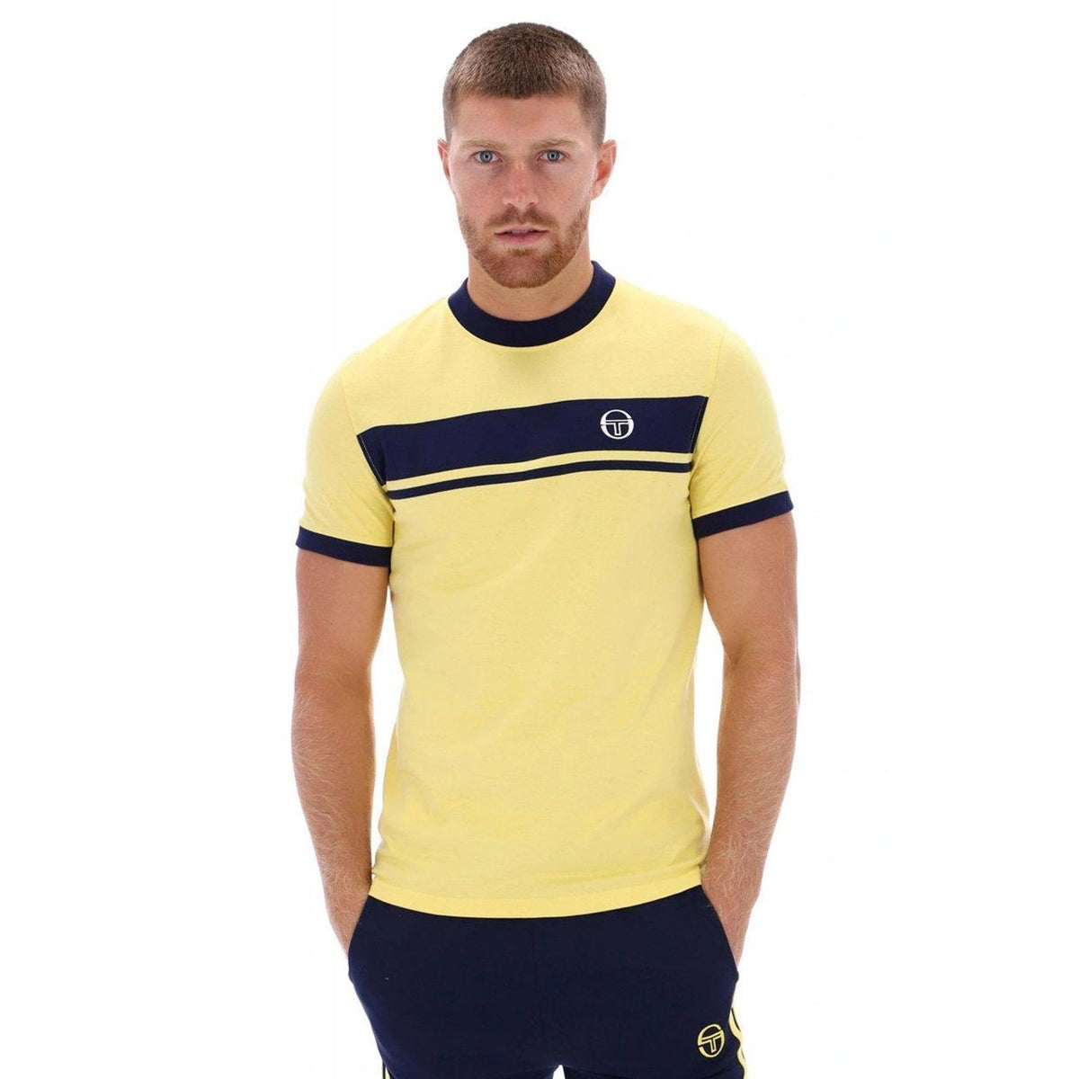 Sergio Tacchini | Master 4593 Retro Contrast Stripe Half Sleeve T-Shirt