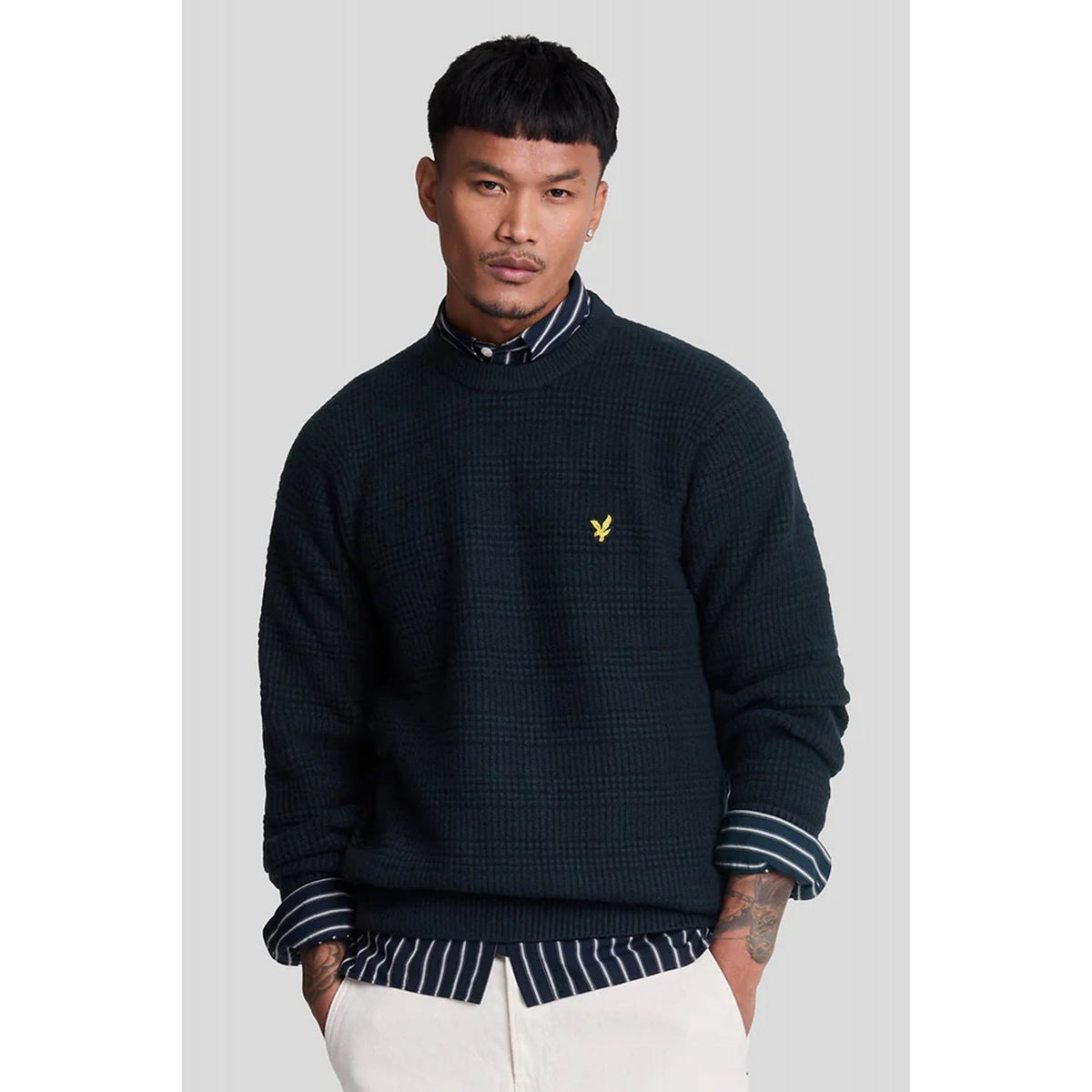Lyle & Scott | KN2108V Retro Waffle Crew Chunky Knit Jumper