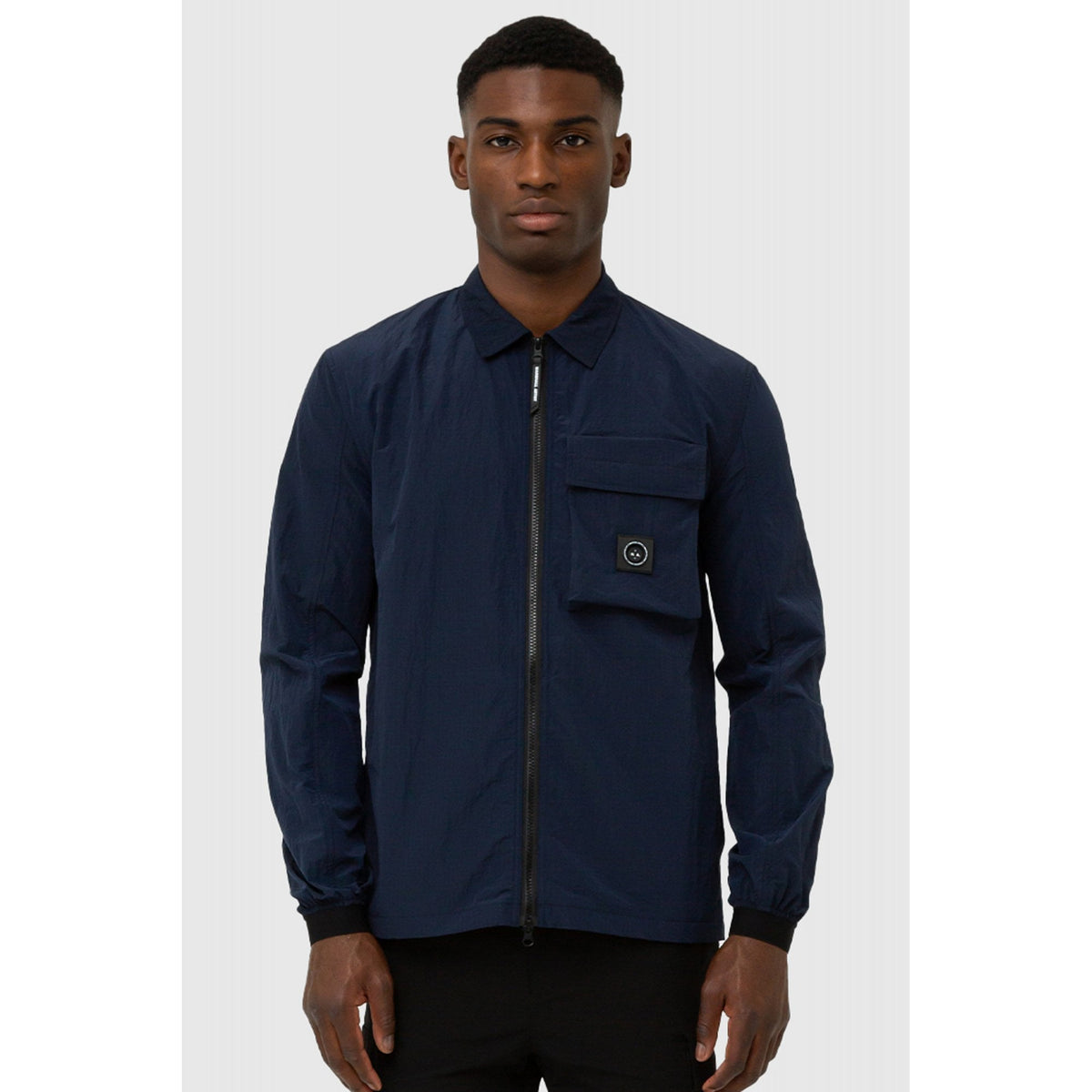 Marshall Artist | 0885 Nevado Nylon Ripstop Pocket Lightweight Siren Overshirt Jacket - Navy