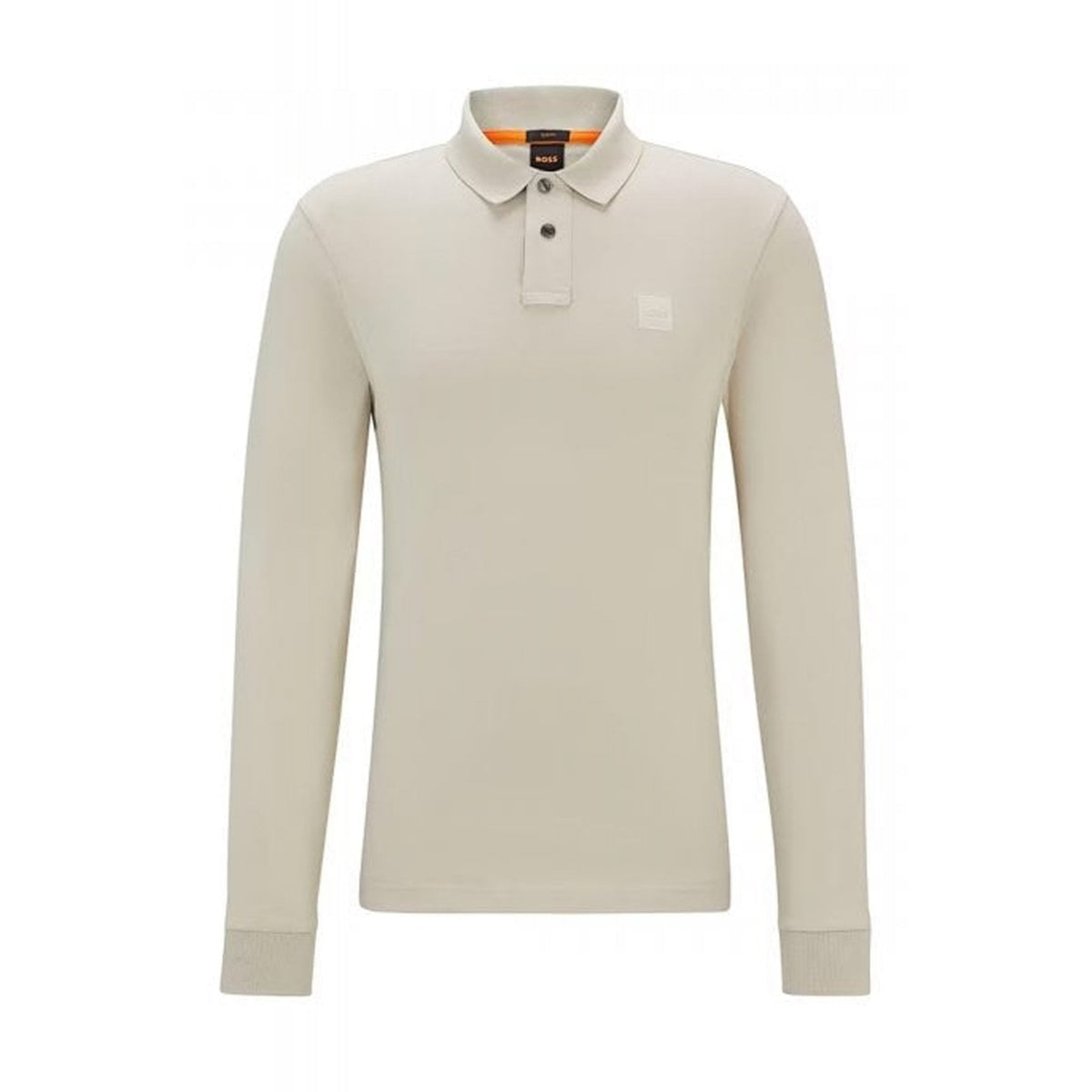 Hugo Boss 7704 Passerby Cotton Pique Long Sleeve Polo Top