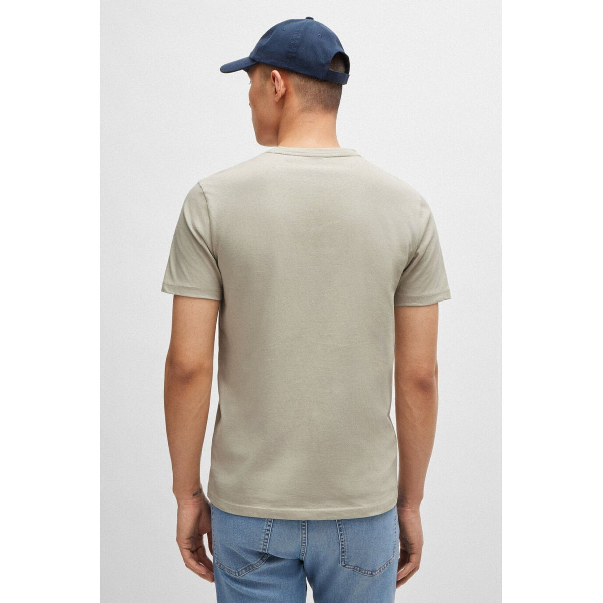 Boss 50508584 Tales Plain Logo Patch Cotton Half Sleeve T-Shirt