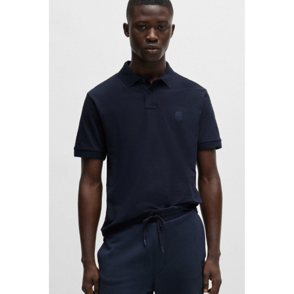 Boss 50507803 Passenger Cotton Piqué Polo Half Sleeve T-Shirt - Dark Navy