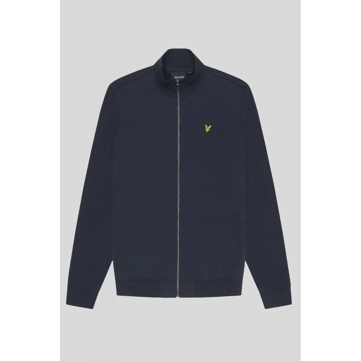 Lyle & Scott | ML2123V Hybrid Baffled Nylon Panel Funnel Neck Track Top - Navy
