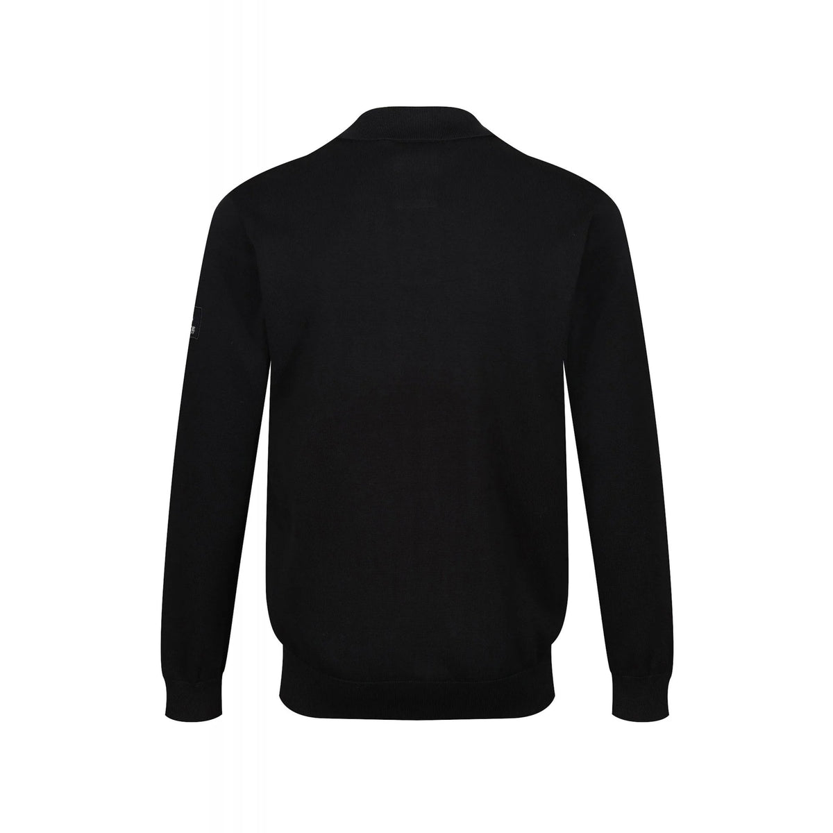 Luke | Fairbanks M770652 Cotton Knit Long Sleeve Polo Top - Black