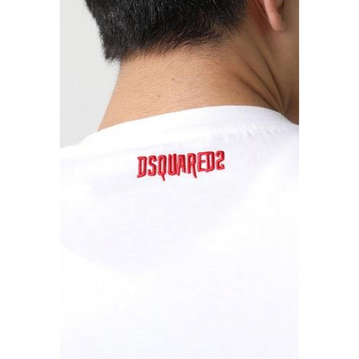 DSQUARED2 | D9M205470 Crew Neck Red Logo Slim Fit T-Shirt
