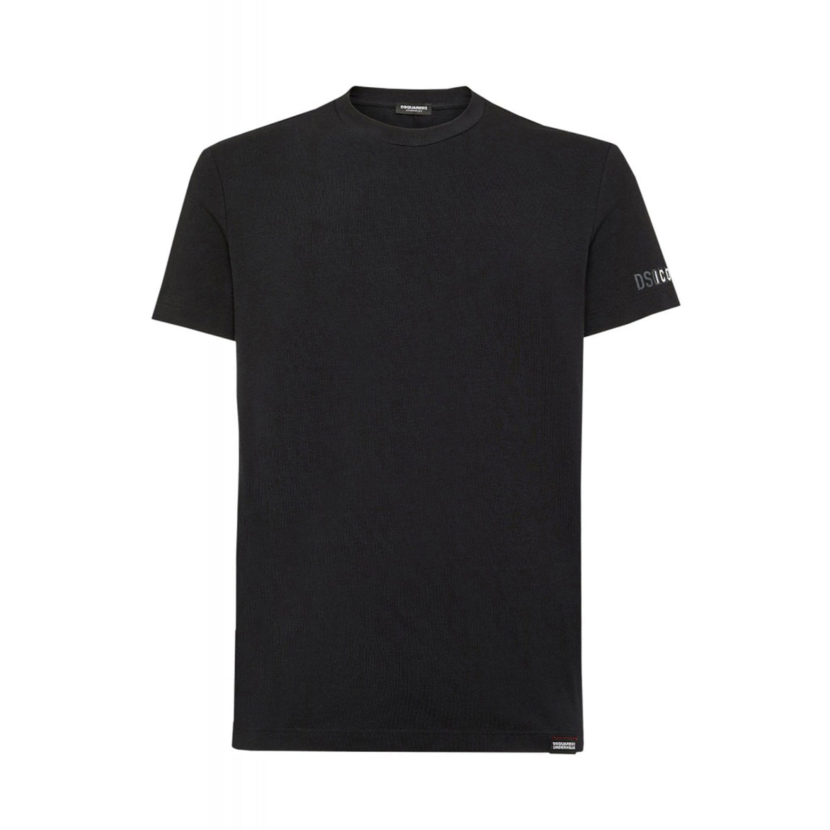 DSQUARED2 | D9M205420 Crew Neck Sleeve Logo Print Slim Fit T-Shirt - Black