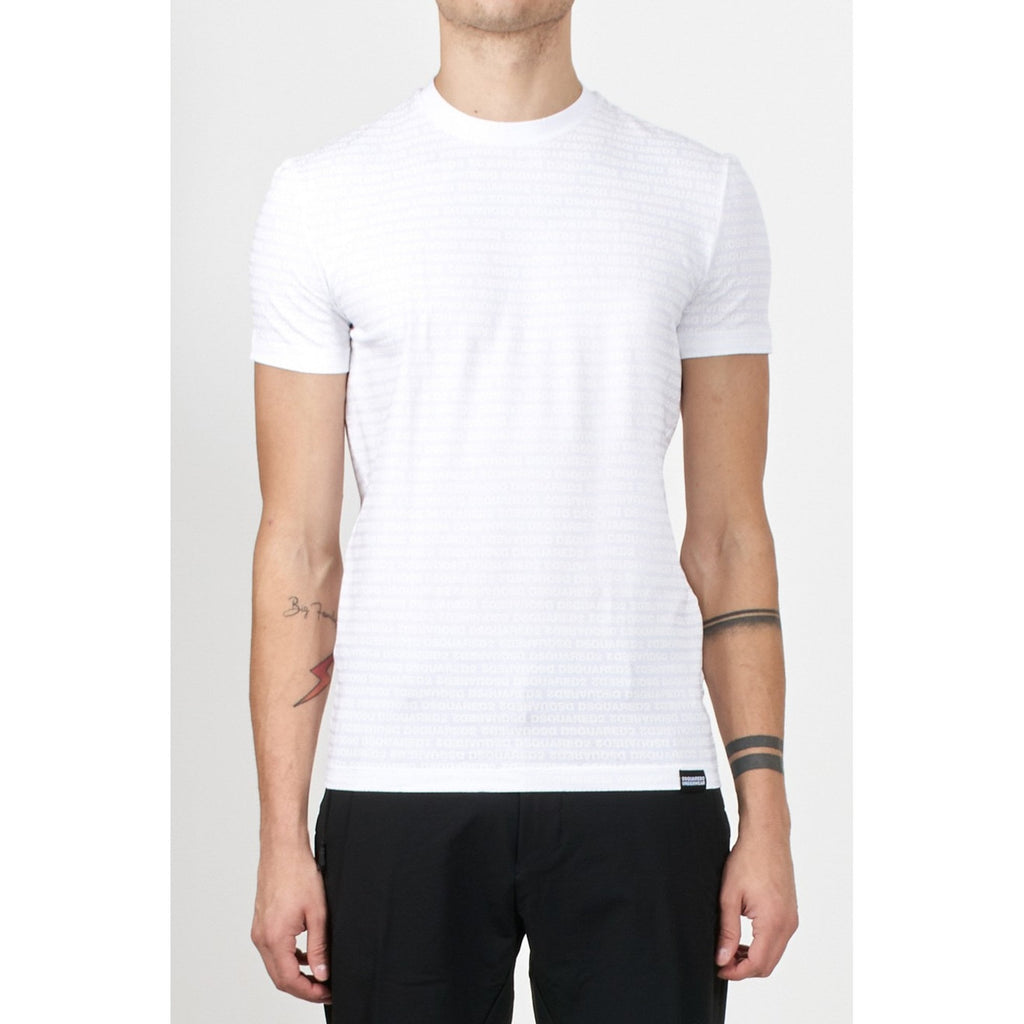 DSQUARED2 | D9M205510 Allover Logo Print Slim Fit T-Shirt