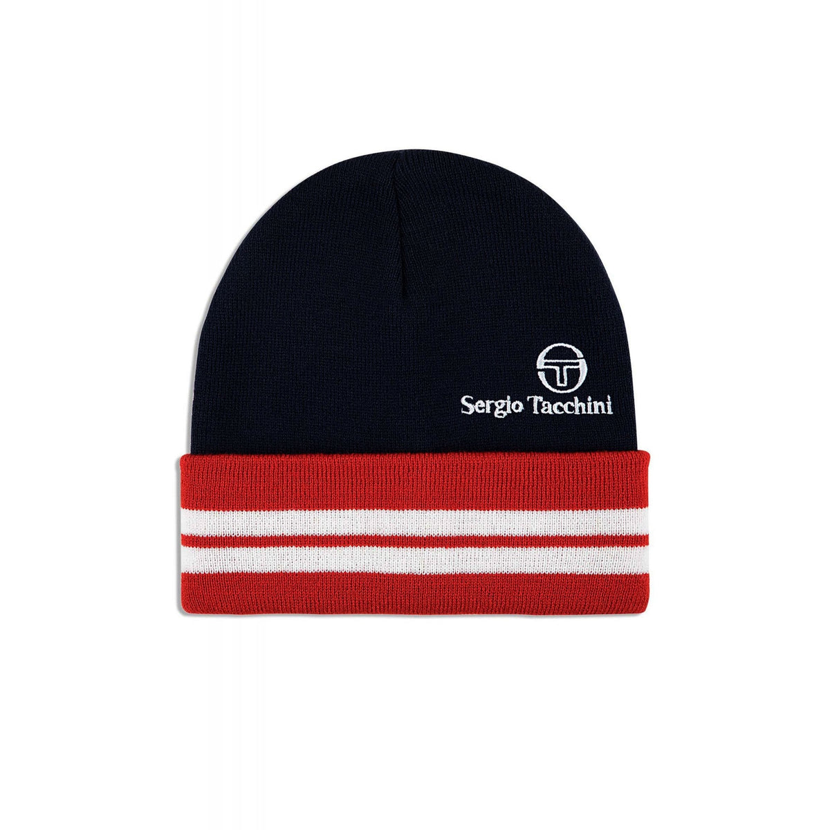 Sergio Tacchini | Surgis 1171 210 Retro Stripe Knit Beanie Hat - Navy