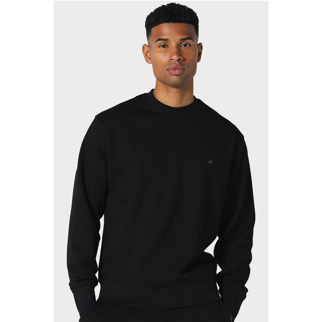 Police Verton 0072 Appliquéd 'P' Emblem Crew Neck Sweat Top - Black