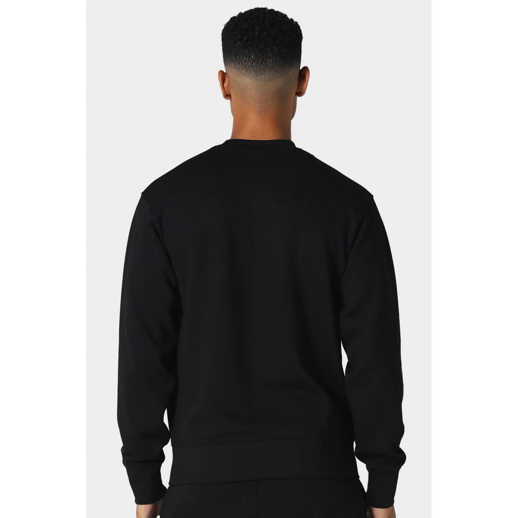 Police Verton 0072 Appliquéd 'P' Emblem Crew Neck Sweat Top - Black