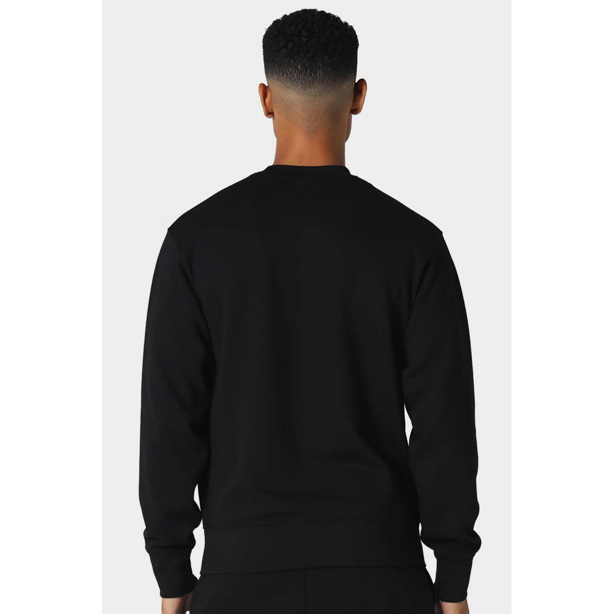 Police Verton 0072 Appliquéd 'P' Emblem Crew Neck Sweat Top - Black