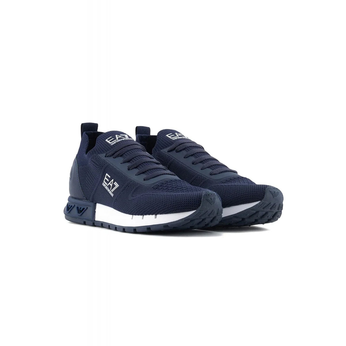 EA7 | Emporio Armani X8X171 XK373 Legacy Knit Running Style Trainer - Navy