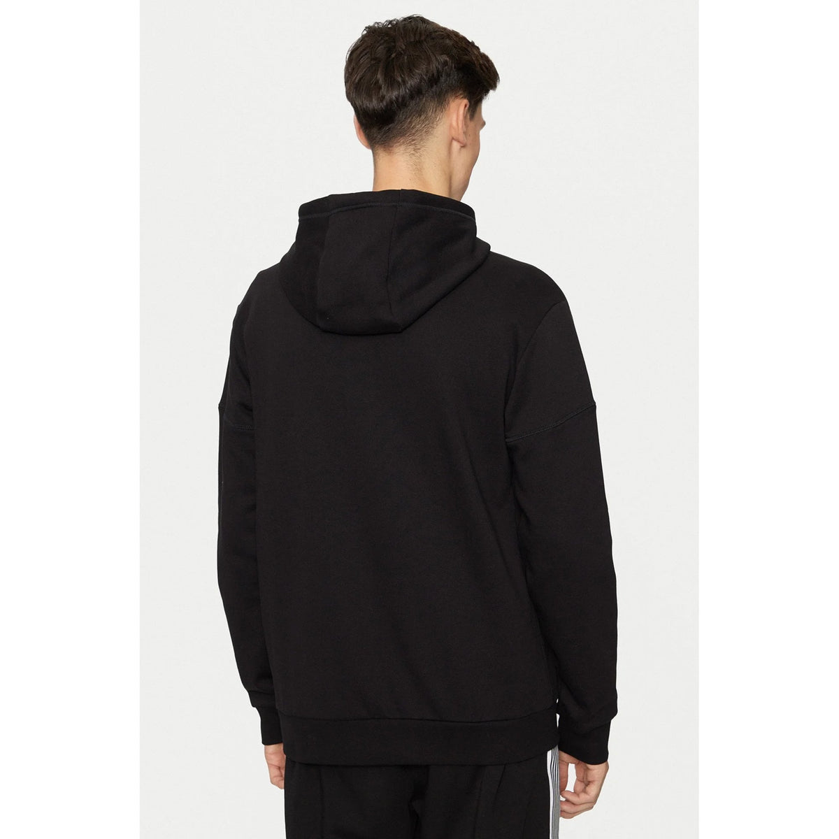 EA7 | Emporio Armani 6DPM14 PJVTZ Contrast Right Shoulder Tape Logo Full Zip Hood Top - Black