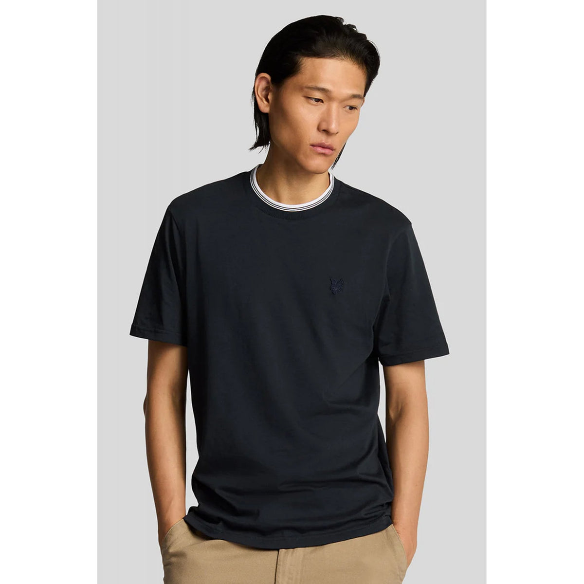 Lyle & Scott TS2227TON Contrast Tipped Superfine Cotton T-Shirt