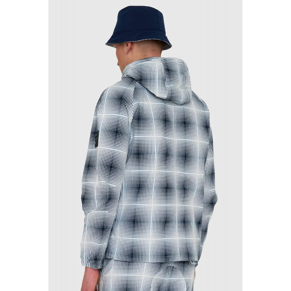 Marshall Artist | 0974 Shadow Check Cotton Ripstop Lightweight Hood Jacket - Navy