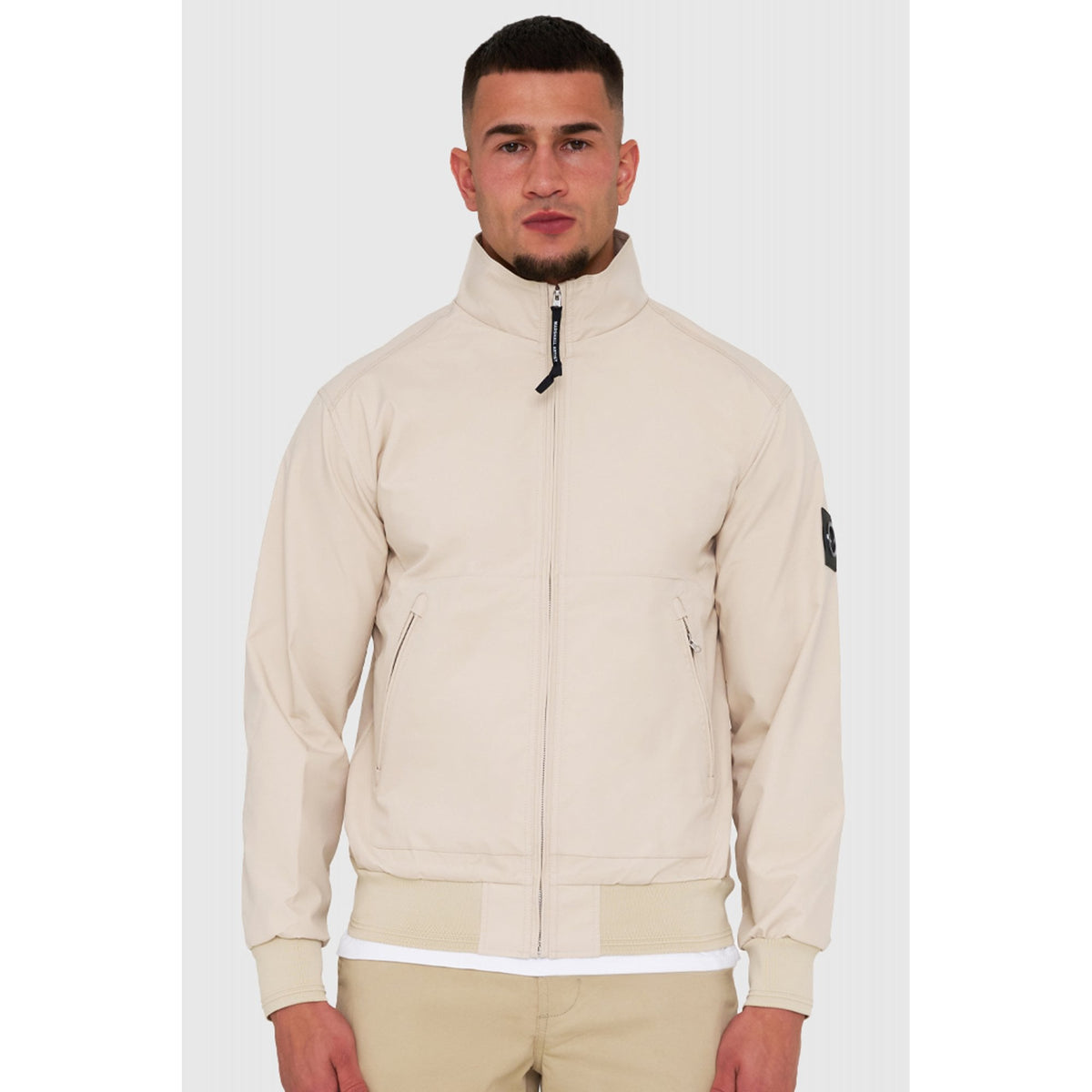Marshall Artist | 0970 Napier Funnel Neck Micro Siren Water-proof Polyester Shell Jacket - Stone