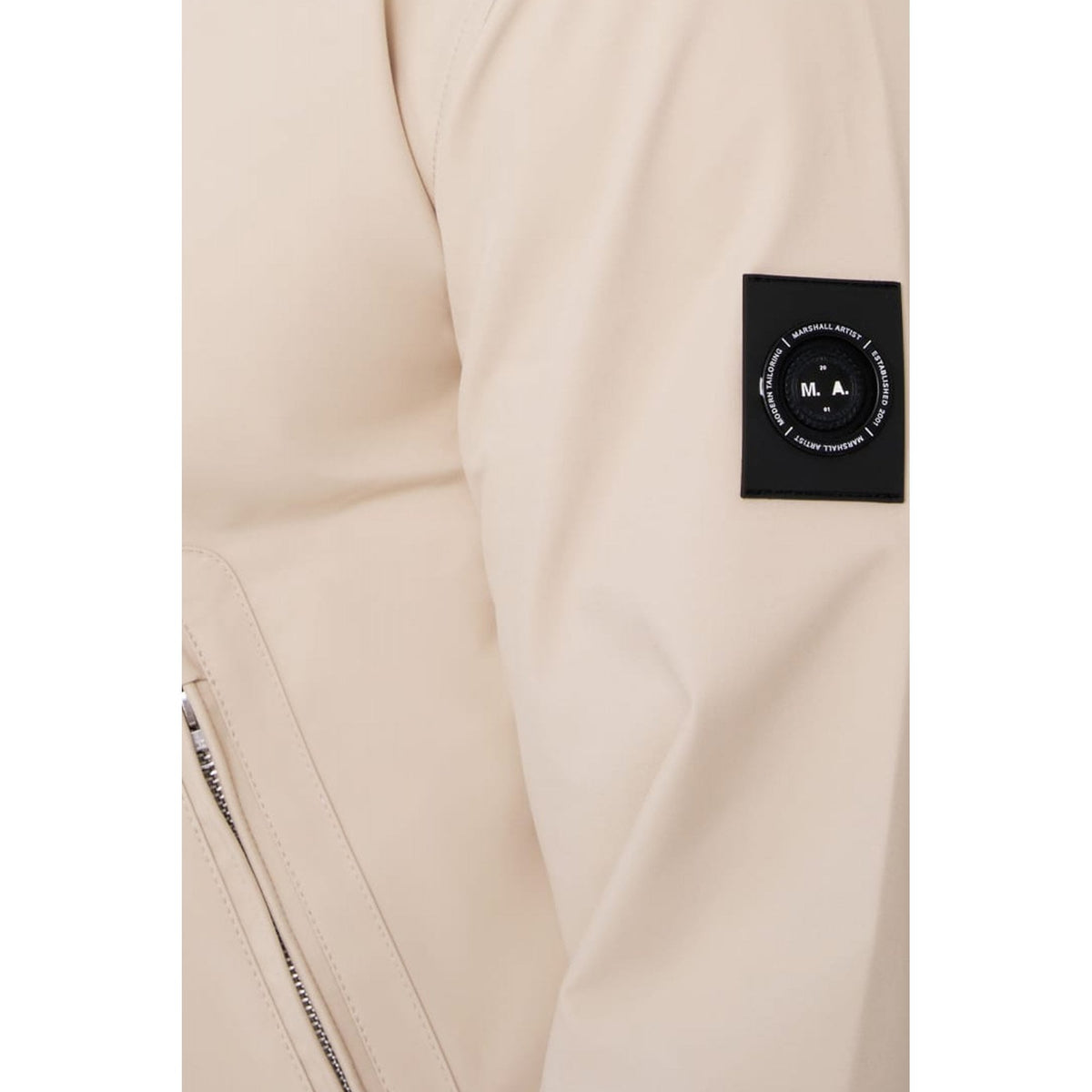 Marshall Artist | 0970 Napier Funnel Neck Micro Siren Water-proof Polyester Shell Jacket - Stone