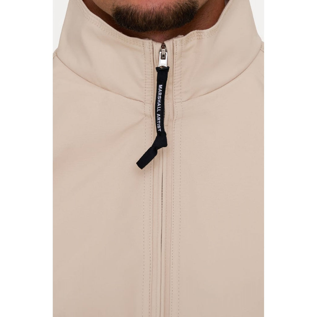 Marshall Artist | 0970 Napier Funnel Neck Micro Siren Water-proof Polyester Shell Jacket - Stone