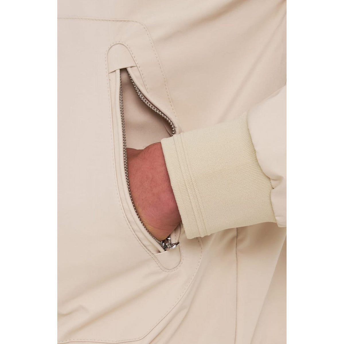 Marshall Artist | 0970 Napier Funnel Neck Micro Siren Water-proof Polyester Shell Jacket - Stone