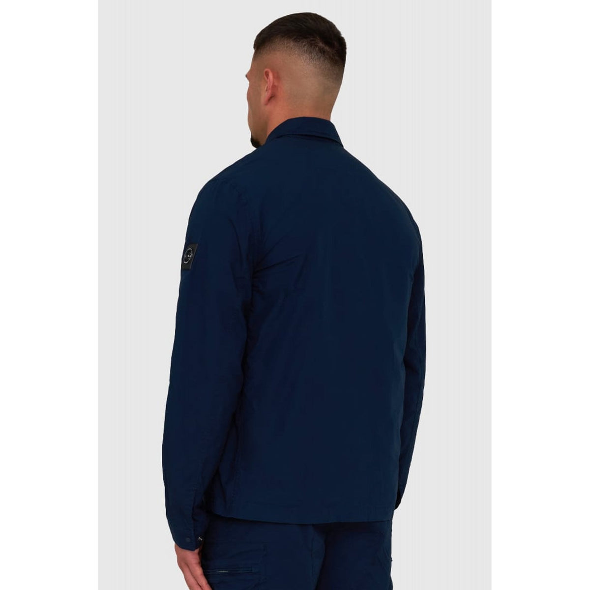 Marshall Artist | 0972 Seafield Washed Parachute Poplin Lightweight Overshirt Jacket - Navy